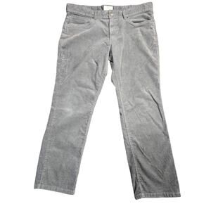 Weatherproof Vintage Pants Mens 38x30 Gray Corduroy Straight Leg Casual Stretch